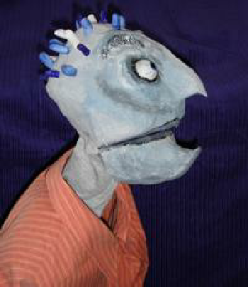 papier mache; clap mouth; scary puppets; scary